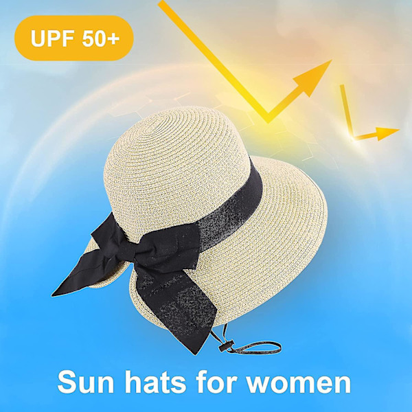 Shxx Solhattar för Kvinnor UPF 50+ Lättviktig Vikbar/Packbar Strand Solhatt B14-1335