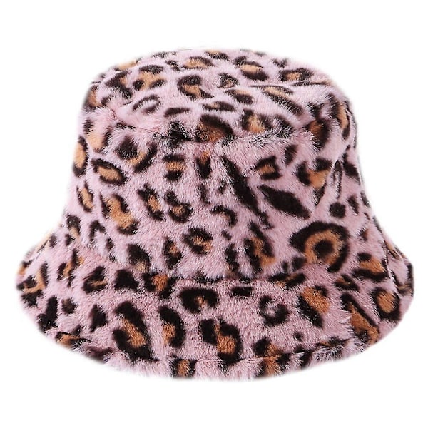 1st Mode Varm Fiskehatt Fluffig Höst Vinter Leopard Fiskare