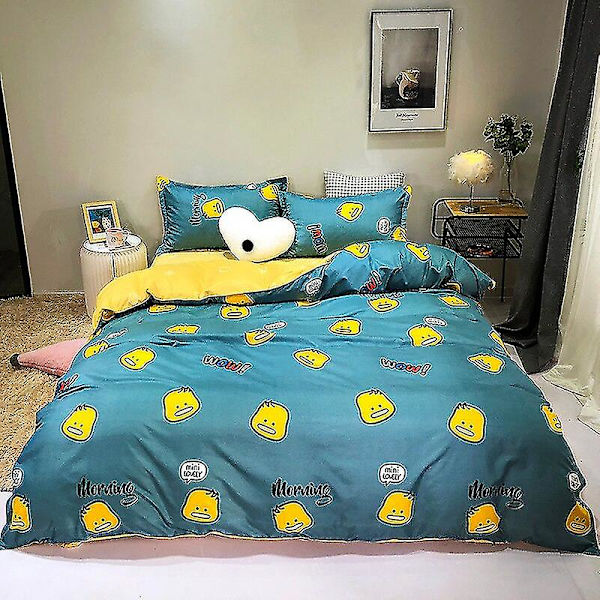 3/4 osainen sarja Kawaii Snoopy sarjakuva puuvillapeitto kattaa arkin tyynyliinan anime mukava pehmeä kotitalousvuodevaatteet lahjat 4piece set150x200cm tongnianlv