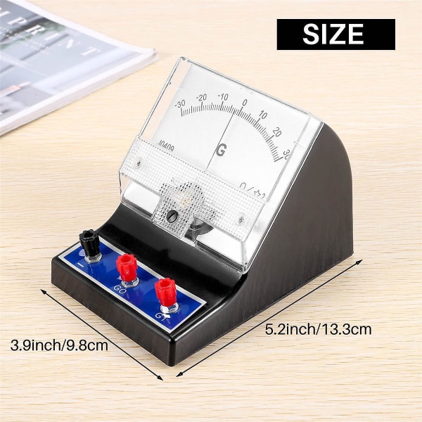 Analog Amperemeter Peker Type Elektrisk Strøm Tester Sensitive Amperemeter Mikroamperemeter Galvanomet Black