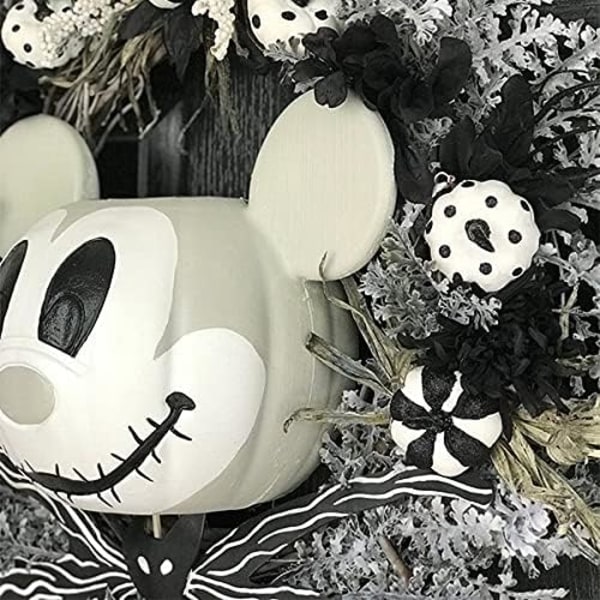 Painajainen Ennen Joulua Mickey Mouse -Kurpitsakranssi, Erinomaiset Käsintehtyt Kranssi, Joka On Inspiroitu Mickey Mouse -Hahmosta