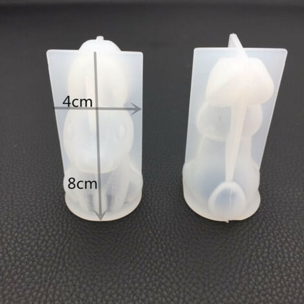 Aromadiffusergips 3D Kanin Silikonform DIY Handgjord Epoxihartsform Påsk Silikonform 2-pack