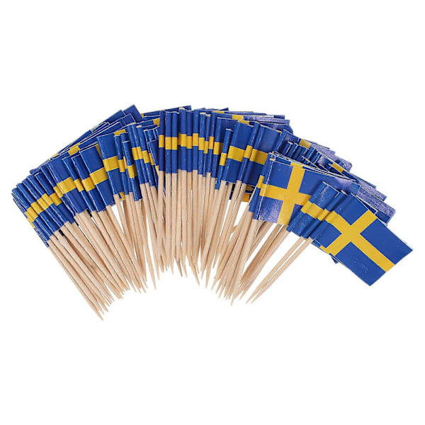 100 kpl Lipputikkuja Liput Cupcake-koristeet Kakunpäälliset Koristeet Juhlatarvikkeet