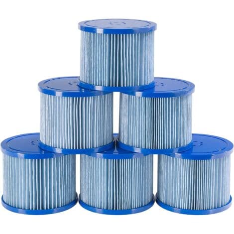 Swimmingpoolfilter 6X Spa Hot Tubs Filterpatroner Blå Antibakteriel Filter
