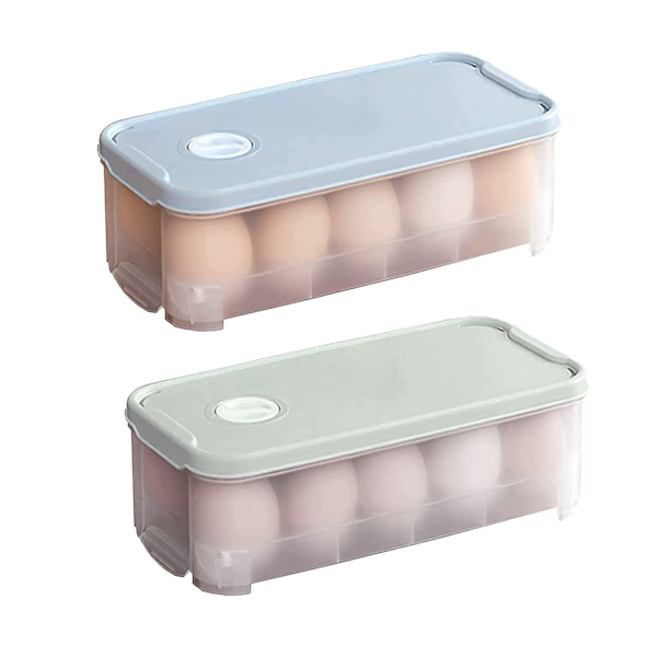 Ägglåda 10 Ägg Transportlåda 2 St Plast Ägglåda Äggförvaringslåda Ägglåda med Lock Äggbehållare för Kyl Kylskåp Picknick