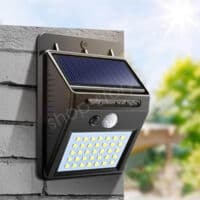 Solcelle LED Lampe med Bevægelsessensor 120°