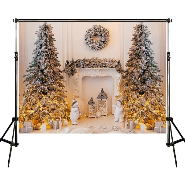 Kate joulutausta valokuvaukseen Joulukuusi Valkoinen takka valokuvastudion tausta