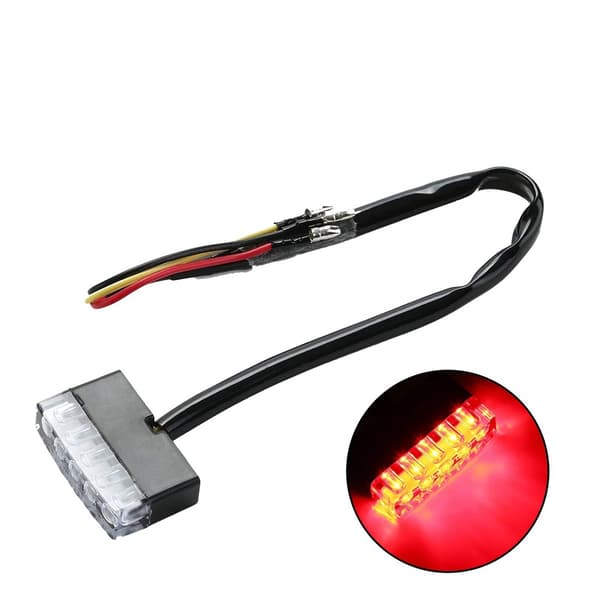 LED Baklykta Broms ABS Smutslampa Motorcykel Stopp Körning Enduro 12V