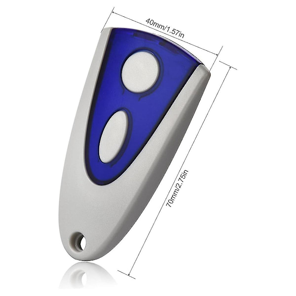 Fjernkontroll for garasjeportåpner for Novotron 502 Max43-2 Novotron 512 Mix43-2 433,92mhz 2-pakning Blue