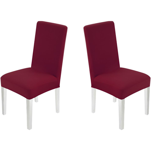 4-pack stretchbarstolar, elastiska stolsöverdrag, moderna överdrag, elastan stretchöverdrag, stretchbarstolar (vinröd)
