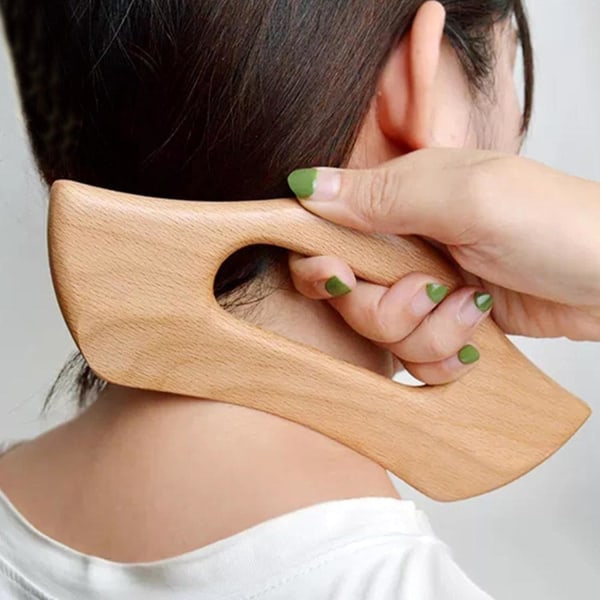 Gua Sha -lauta Puusta Lymfaattiseen Tyhjennyshierontaan Gua Sha -työkalu Toksiinien Poistamiseen Ryppyjen Ehkäisemiseen Spa-akupunktiohoitoon Trigger-pisteiden Hoitoon