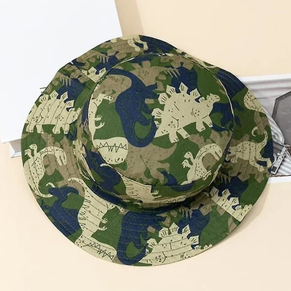 Barnhatt Justerbar Solhatt Andningsbar Strandhatt För Pojkar Flickor_ll Camouflage Dinosaur 6-24 Months