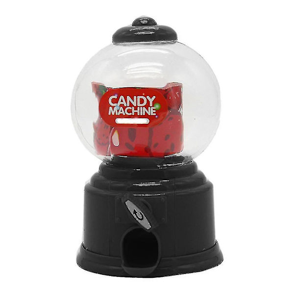 Söt Mini Godisautomat Bubbeldispenser Spargris Barnleksaker Barnpresent Black