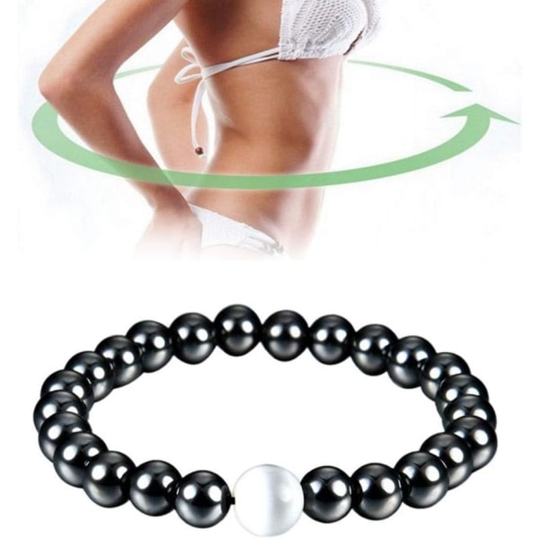 Magnetisk Armbånd Unisex Hematit Armbånd Vægttab Anti-Træthed Sundhedspleje Mænd Kvinder Smykker
