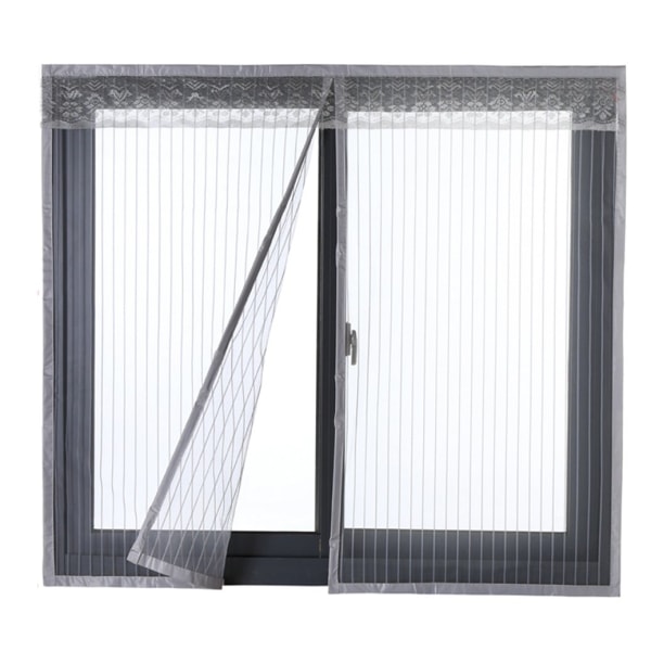 Myggenet til dør eller vindue Magnetisk myggenet dørgardin med magneter Hvid 90x120cm