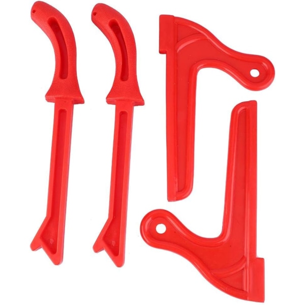 4 stk Plast Push Sticks Trebearbeiding Sikkerhet Push Sticks Bordsag tilbehør Håndsag Sikkerhetspinner for trebearbeiding (rød)