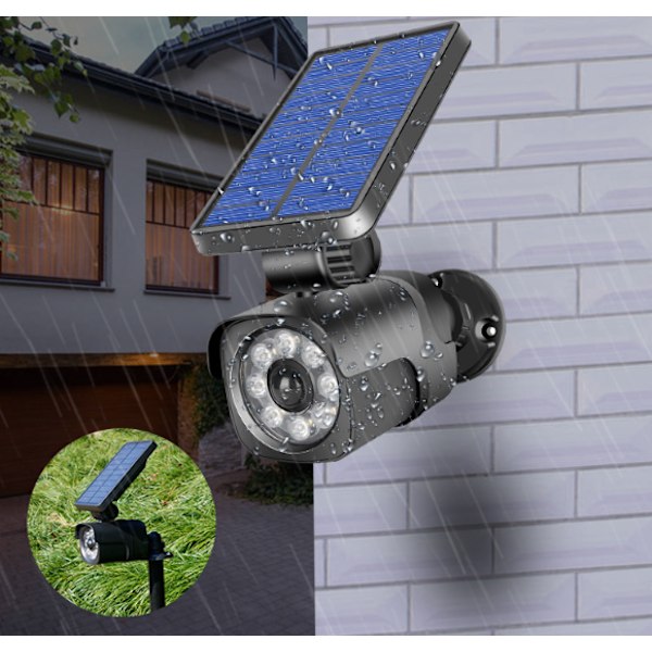 SOLAR PROJEKTOR MED DESIGN KAMERA BEVEGELSESSENSOR - 400 LUMEN