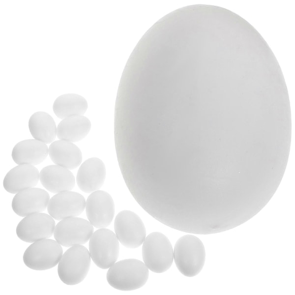 20 st Plastduvägg Simulerade Fågelägg Papegoja Cockatiel Ägg Fågeltillbehör för Brevduvor