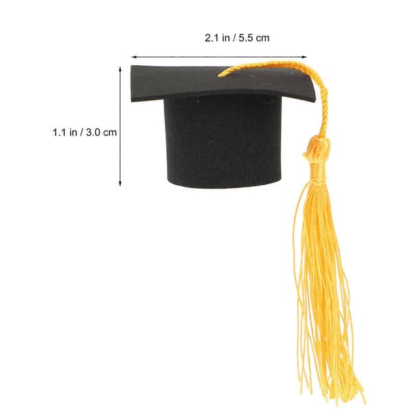 10 stk. kage mini studenterhuer mini dimissionssæson souvenirpynt