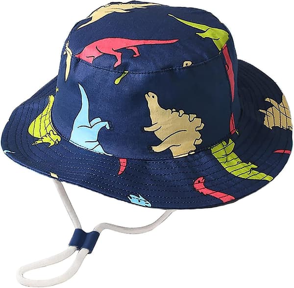 Børne Spandhat Justerbar Solhat Åndbar Strandhat Til Drenge Piger_ll Swordback Dragon 2-4 Years