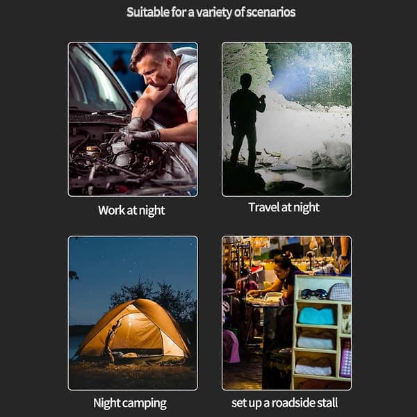Solar Campinglanterne Dobbeltsidet Sammenfoldelig Multifunktionel Teltlampe til Nødudendørsaktiviteter Blå