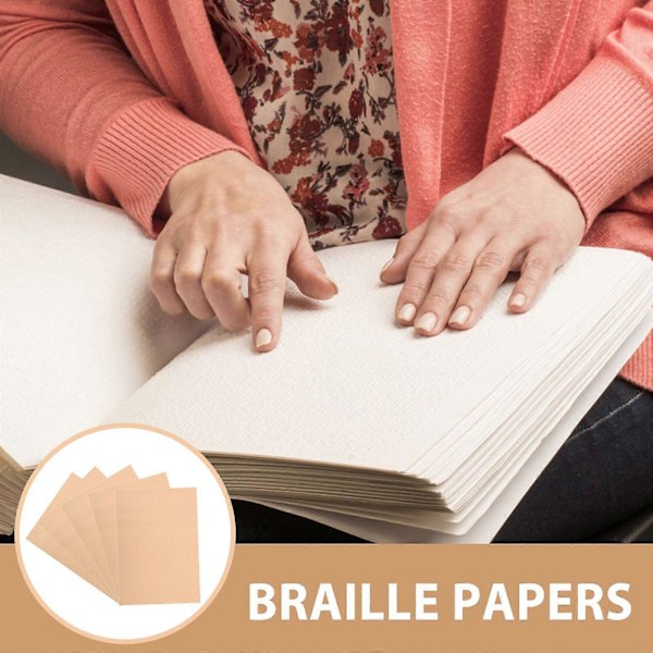 20 stk. Braille Skrivepapir Blinde Skrivepapir Blankt Skrivepapir Braille Skriveark