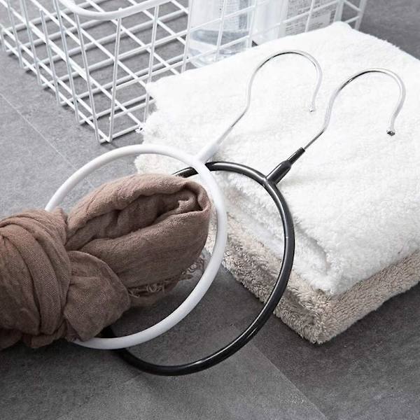 Belte-/Sjalhengere for skap - 8 stk. Sklisikre stål slipsringer Holder Organizer for slips, sjal, skjerf