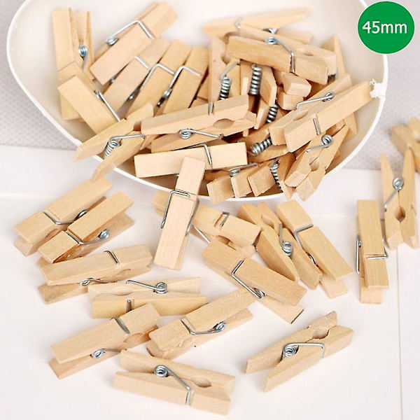 50 stk. 25 mm, 30 mm, 45 mm 72 mm Tøjepinde Mini Træ Papir Foto Clips Klemmer Træ Klemmer Til Sto