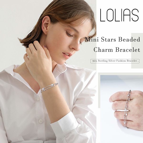 Damen Armbånd Stjerne Kjede Armbånd 925 Armbånd Lag Armbånd Charm Bead Armbånd Armbånd Justerbar Vennskap Armbånd Bursdagsgave til Kvinner