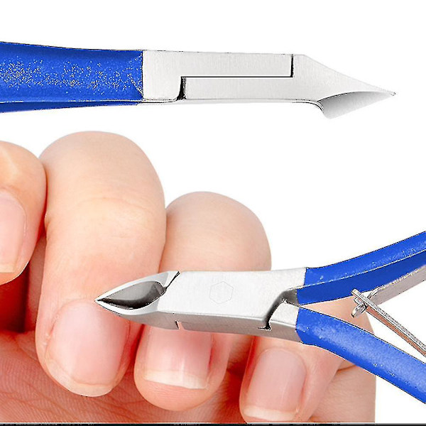 Rostfritt Stål Falska Naglar Spetsar Klippare Trimmer Med Nagelbands Pusher, Naglar Manikyr Set För Salong Hem Naglar Konst Manikyr