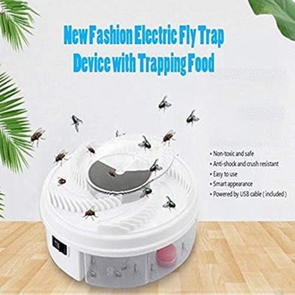 Flugsnappa Fällfälla Insektsmedel Anti-Rotations Automatisk Elektrisk Flugsnappa för Hem, Kök, Restaurang