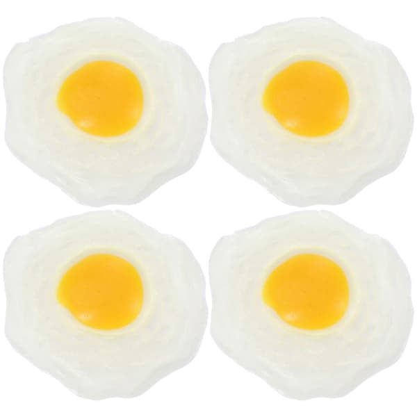 4 stk simulerte stekte egg ventilerende leker morsomme klemmeleker prankrekvisitter for barn