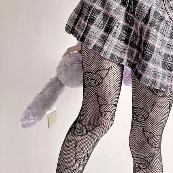 Sanrio Kuromi Piirretty Verkkosukkahousut Eurooppa Ja Amerikka Silkki Sukkahousut Seksikäs Makea Ja Söpö Opiskelija Silkki Sukkahousut 1