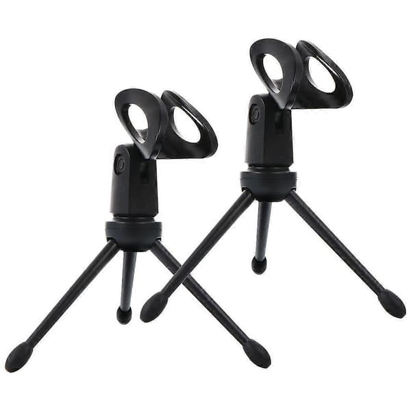 2 st Universal Mikrofonstativ i Plast, Tripod Mikrofonhållare för Hemmet