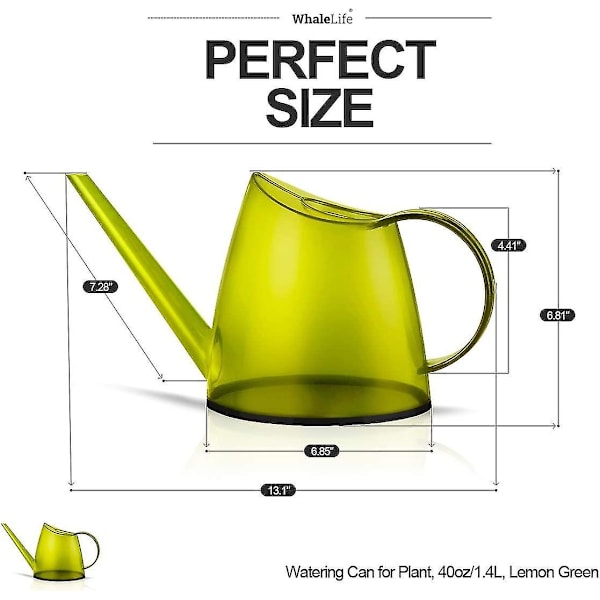 Vandekande Limegrøn Indendørs Vandekanden Til Hus Bonsai Planter Have Blomst Lang Tud 1.4l 1/3 Gallon Lille Moderne