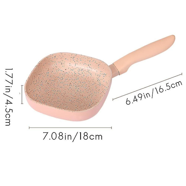 Non-stick suppegryde stegepande baby mælkepande uden låg lyserød