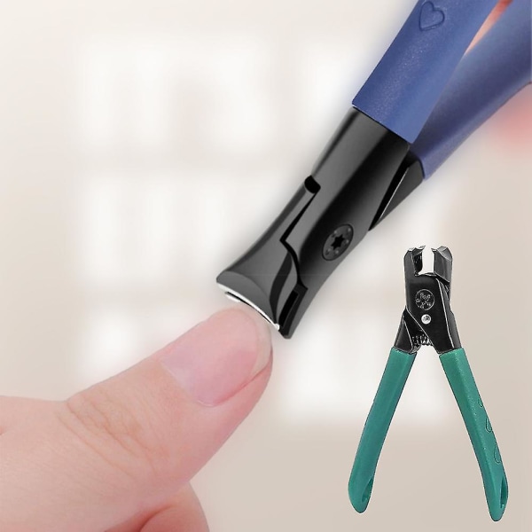 Suuret Avattavat Kynsileikkurit Pitkällä Kahvalla, Vesi- ja Roiskeenkestävä, Terävä Kynsileikkuri Sormen- ja Varpaankynsille Blue 5pcs