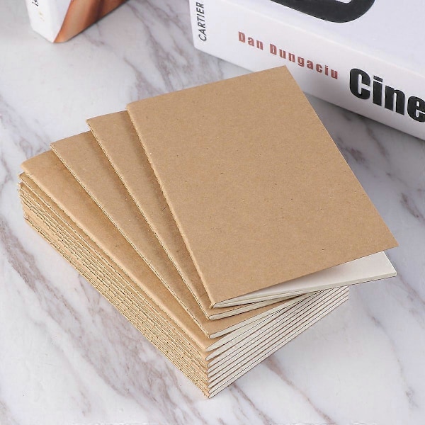 12 st Kraftpapper Anteckningsbok Blank Resedagbok Anteckningsbok för Skrivande Ritning