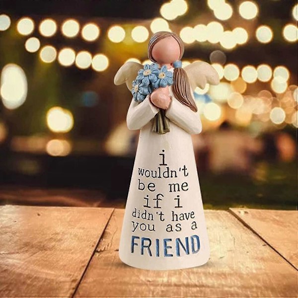Venskabsengel Figur, Forever Sisters og Bedste Venner Statue, Engel Skulptur Ornamenter, Venskabsgaver B