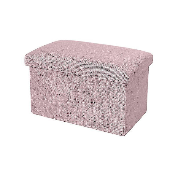 Förvaringslåda med stark bärighet, hopfällbar tyg, mångsidig förvaringsfåtölj, kubformad sittplats för hemmet Qinhai Pink 40cm