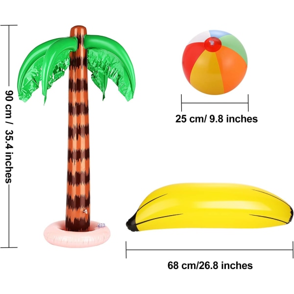 6 kpl Ilmapalmuja Jättimäinen Kookospalmu Värillinen Rantapallo Sateenkaaren Väri Pallo Ranta