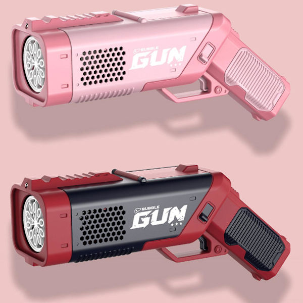 Bubbelmaskin för flickor och pojkar 3 år+, Automatisk Bubbelmaskin för Barn med 3 Bubbelvätskor, 10-Hålls Bubbelblåsare Leksaks Gåvor med LED-Ljus Pink
