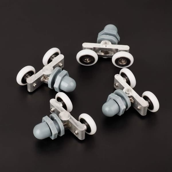 4-pack Duschdörrsrullar Hållbara Dubbla Glidande Badrumsdörrs Glashjul (23mm)