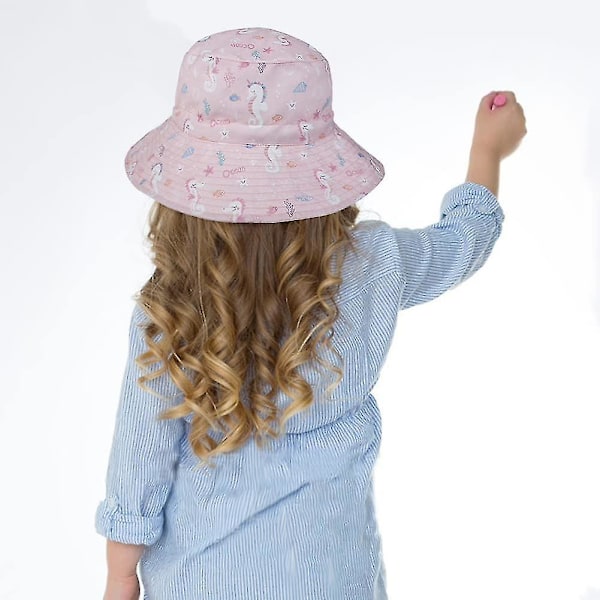 Barnhatt Justerbar Solhatt Andningsbar Strandhatt För Pojkar Flickor_ll Hippocampus 6-24 Months