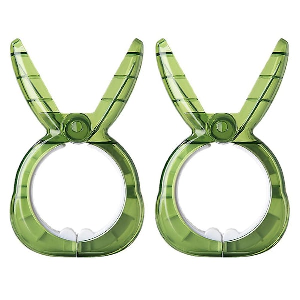2 stk klesklyper klesklyper vindtette klesklyper i plast til klesvask bad Green 12.00X7.00X2.00CM