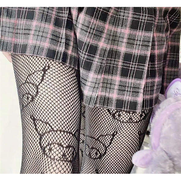 Sanrio Kuromi Piirretty Verkkosukkahousut Eurooppa Ja Amerikka Silkki Sukkahousut Seksikäs Makea Ja Söpö Opiskelija Silkki Sukkahousut 1