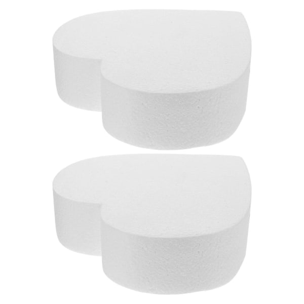 2 stk. Skumkake Modell Hjerteformet Kake Dummy Bakekake Modell Kake Dummies Modell