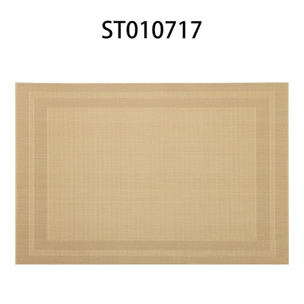 6 st Teslin Europeiska moderna enkla diagonala västerländska middagsmattor pvc vävda enkel dubbel ram duk bordsmattor bordstabletter ST010717