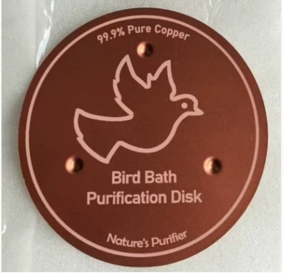 Fågelbadsdisk fågelbadsrengörare koppardisk