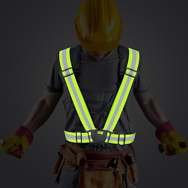 Reflekterende Vest Unisex Høy Synlighet Justerbar Sikkerhetsvest Elastisk Stripe Sikkerhet Trafikk Natt Arbeid Løping Sykling Vest Red Gray